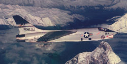 U.S. Navy photo of an RF-8G Crusader in flight