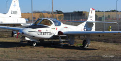 T-37 Tweet trainer on the field at the Pacific Coast Air Museum